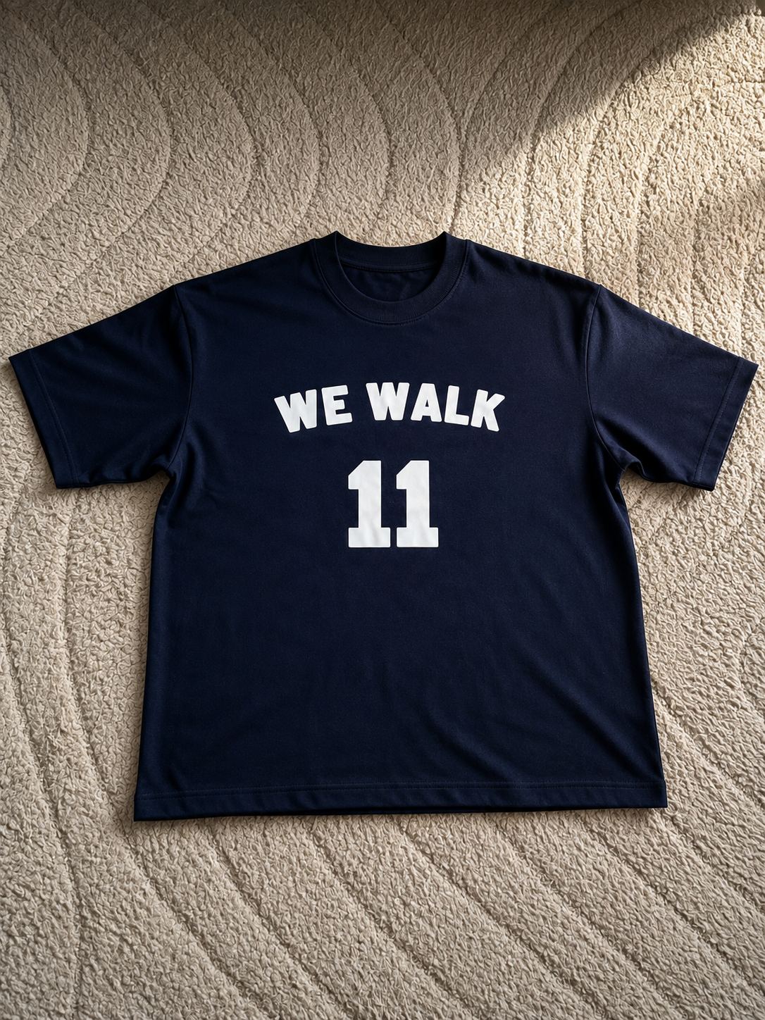 We Walk T-shirt French Navy